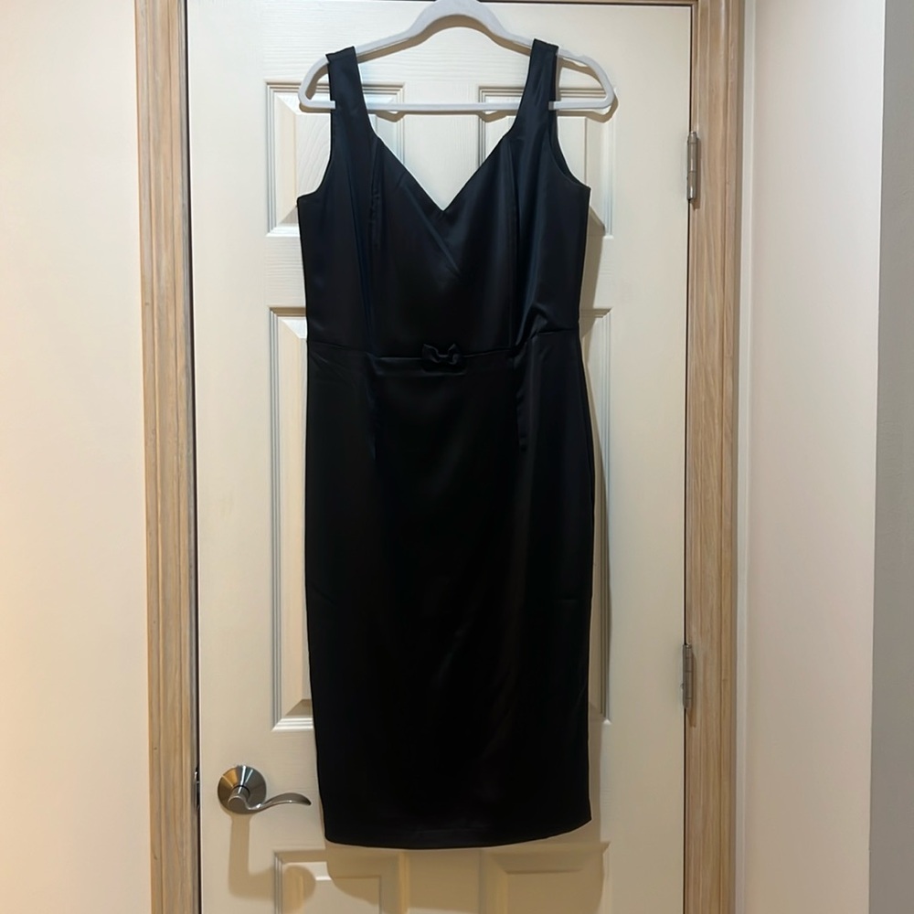 Black Cocktail Dress with Bow detail and Boning